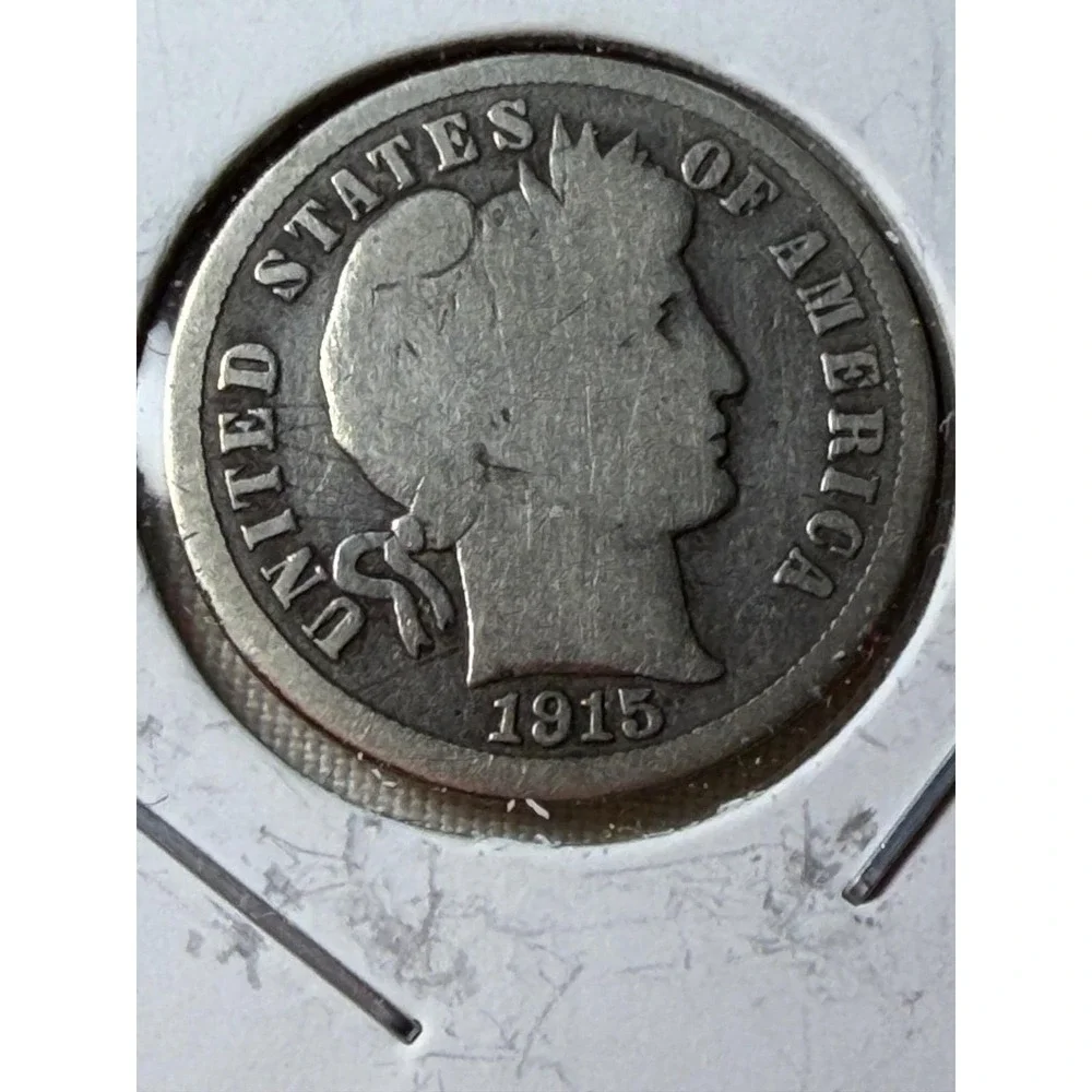 Lot of 4 US Barber Silver Dimes 1898-P 1900-S 1908-D 1915-S 90% Silver Coins